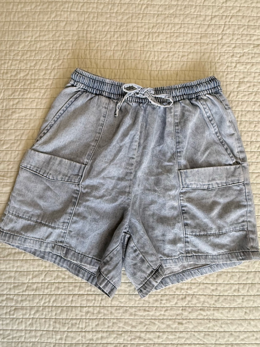Jane & Delancey Acid Wash Denim Mom Shorts